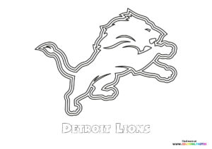 Detroit Lions NFL logo coloring page