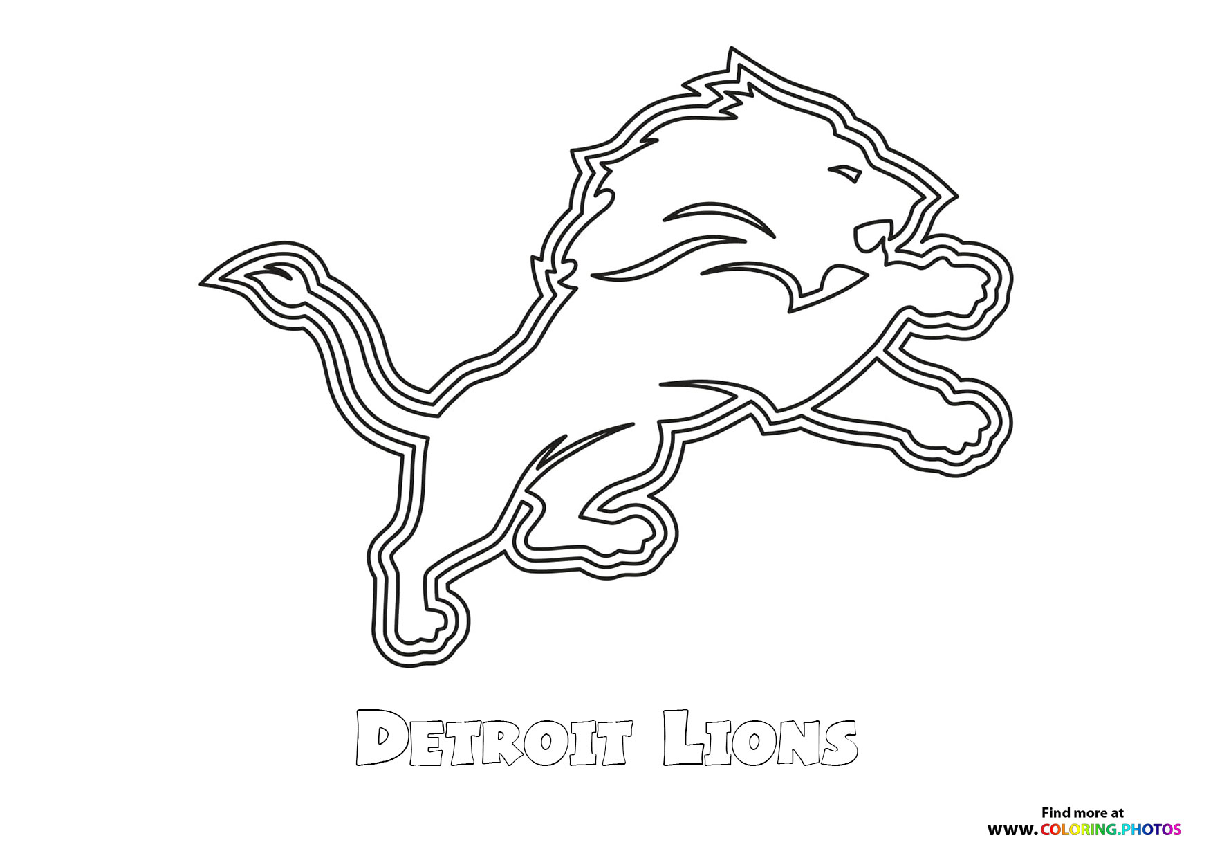 Lions Logo Coloring Sheet Lions Logo Coloring Sheet