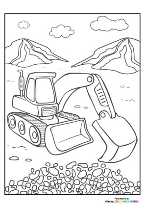 Digger for rocks - Coloring Pages for kids