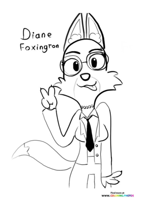 Diane Foxington coloring page