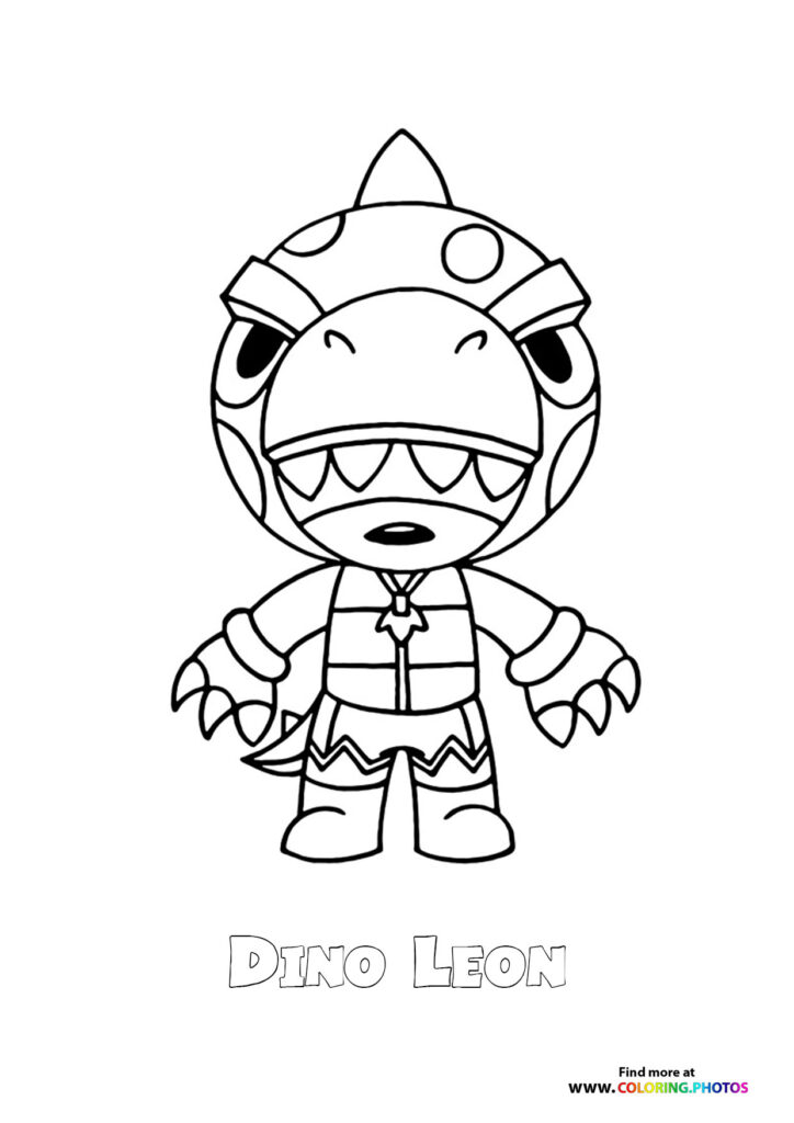 Dino Leon Coloring Page