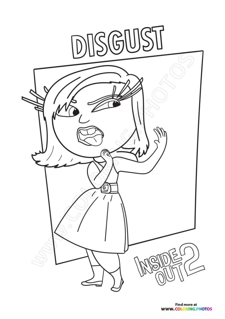 Anxiety Inside Out 2 Coloring - Disgust Inside Out 2 Coloring Page 768x1086 