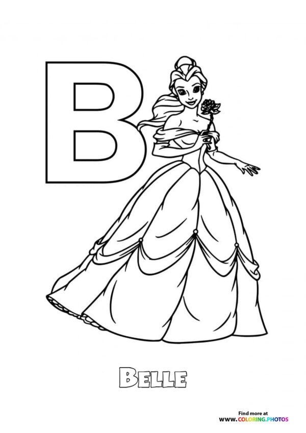 Letter A with Ariel the Mermaid page 2