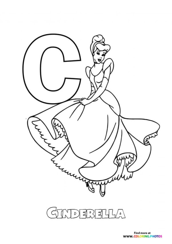 Letter A with Ariel the Mermaid page 3