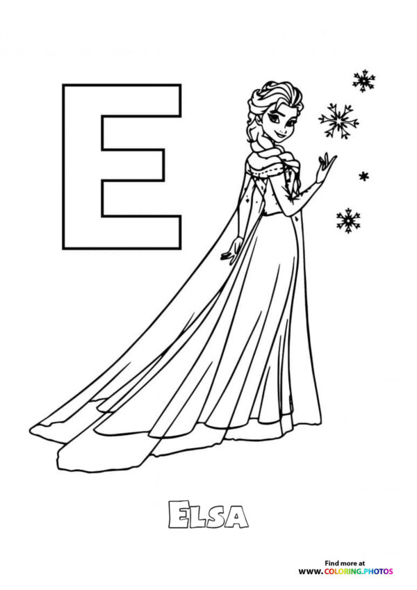 Letter A with Ariel the Mermaid page 5