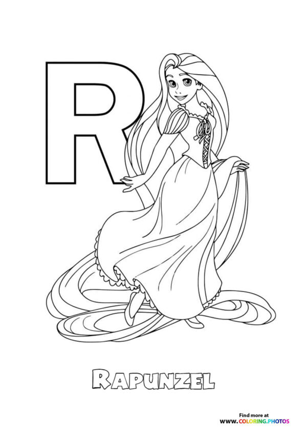Letter A with Ariel the Mermaid page 18