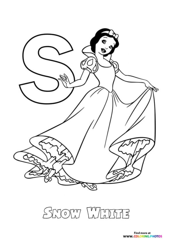 Letter A with Ariel the Mermaid page 19