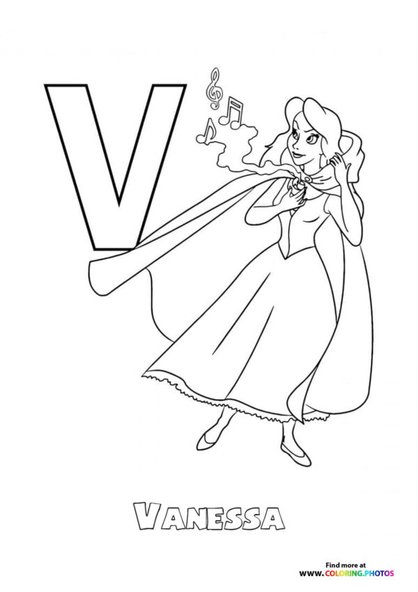 Letter A with Ariel the Mermaid page 21