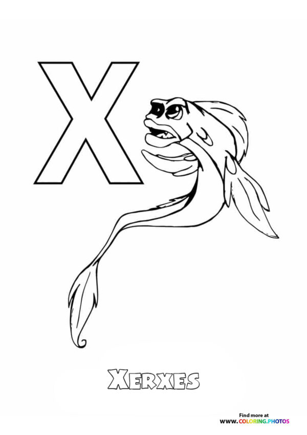 Letter A with Ariel the Mermaid page 24