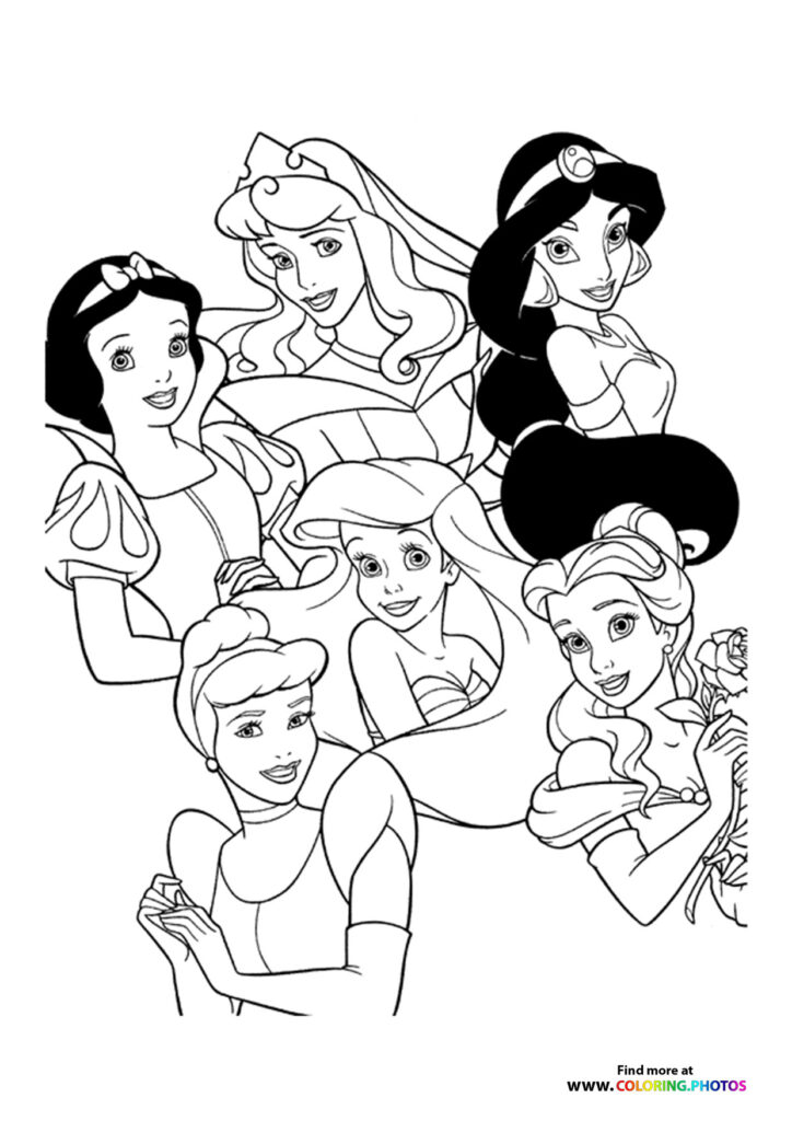 Disney princesses - Coloring Pages for kids