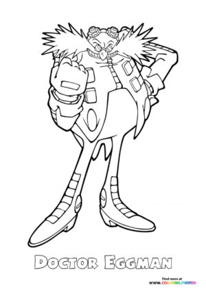 Doctor Eggman from Sonic coloring page