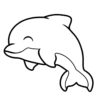 Dolphin jumping in the air coloring page