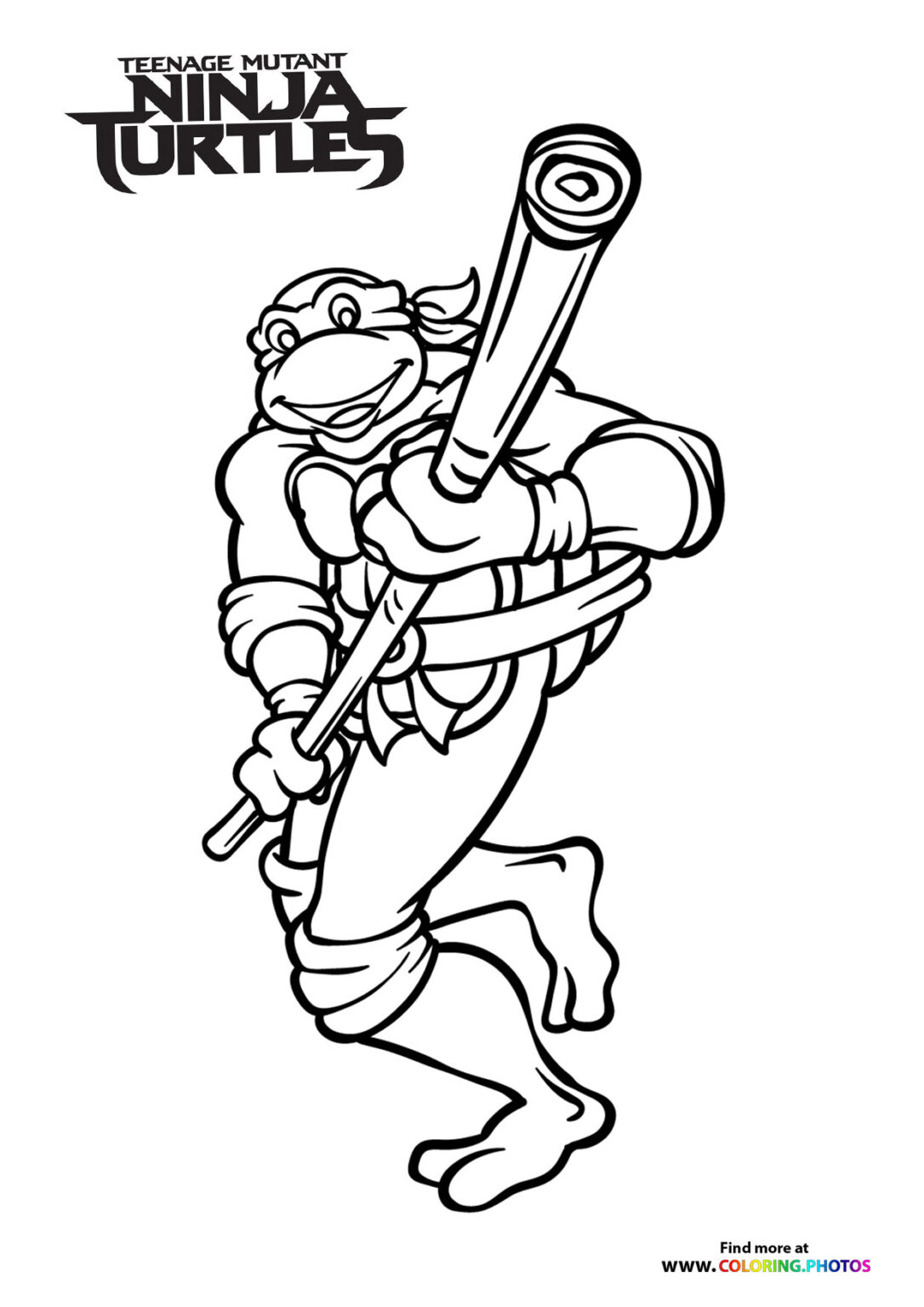 Happy Ninja turtles - Coloring Pages for kids