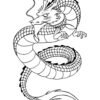 Chinese dragon coloring for adults