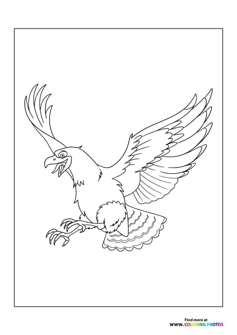 Eagle flying - Coloring Pages for kids