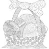 Easter basket coloring page