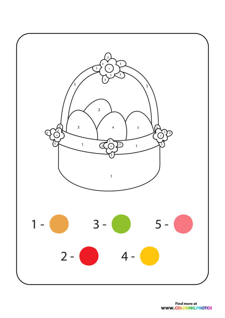 Color by number - Coloring Pages for kids | Free and easy printables