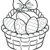 Easter basket coloring page