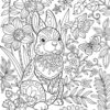 Easter bunny for adults coloring page