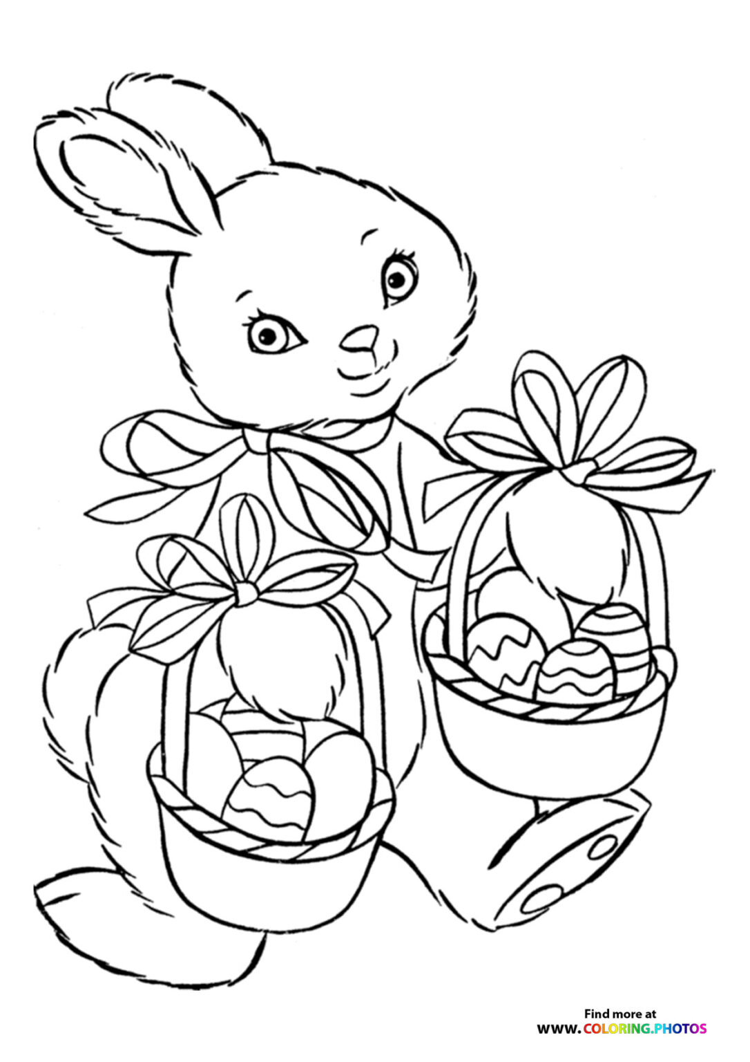Hello Kitty Easter Coloring Pages For Kids