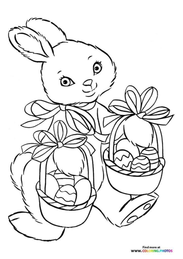 Dinosaur with easter egg - Coloring Pages for kids