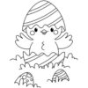 Easter chick in an egg coloring page