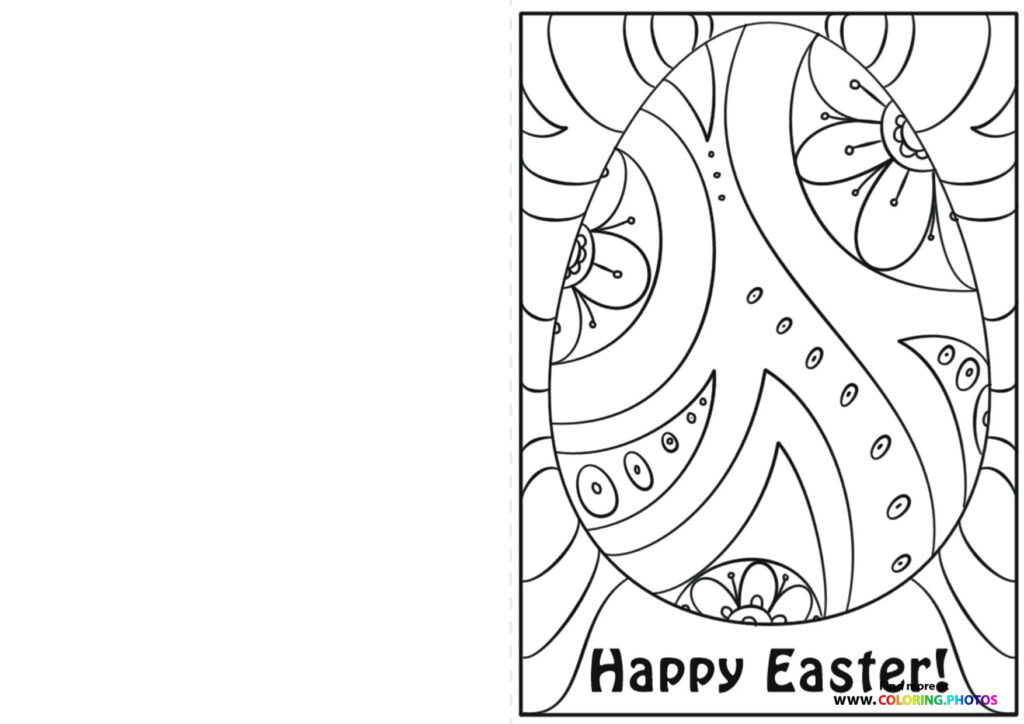 Alleluia Easter Jesus Coloring - Easter Egg Card Coloring Page 1024x724 
