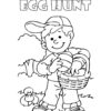 Easter egg hunt coloring page