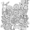 Easter motives for adults coloring page