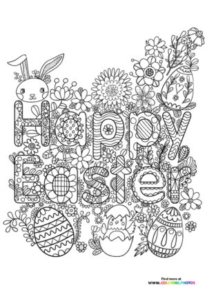 Easter adult coloring