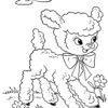 Easter sheep coloring page