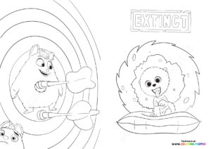 Clarance, Ed and Op coloring page