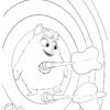 Ed and Op playing darts coloring page