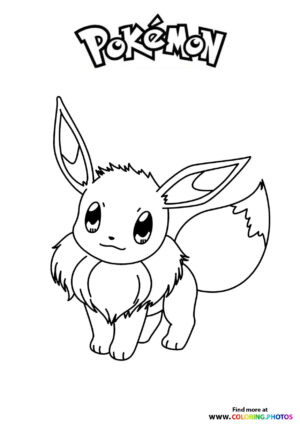 eevee coloring pages for kids