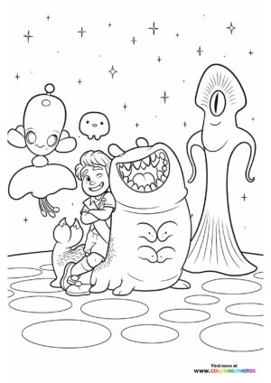 Elio with monsters