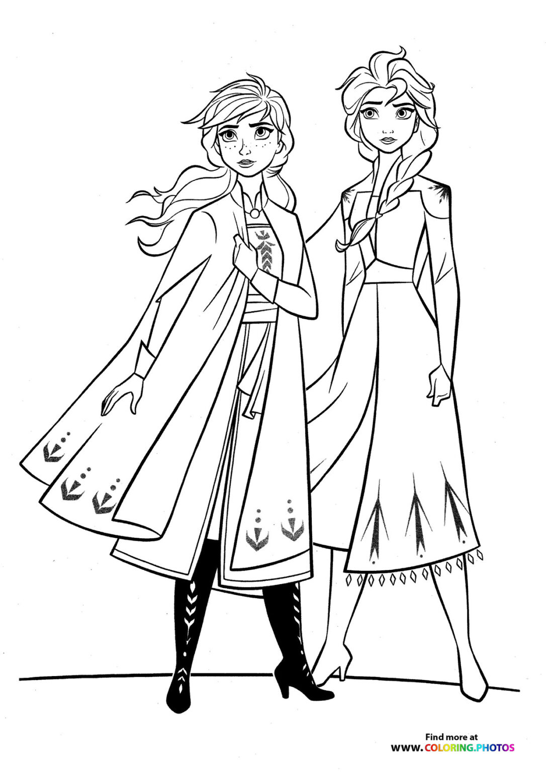 Frozen Elsa and Anna Coronation - Coloring Pages for kids | Printabl