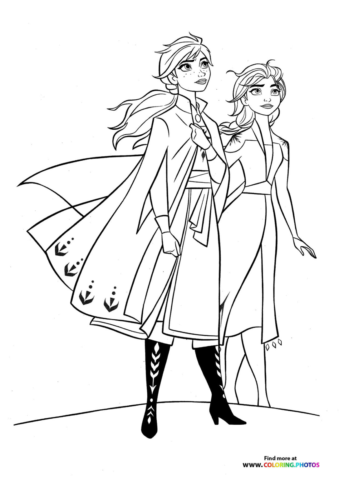 Frozen Anna smiling - Coloring Pages for kids | Print or Download