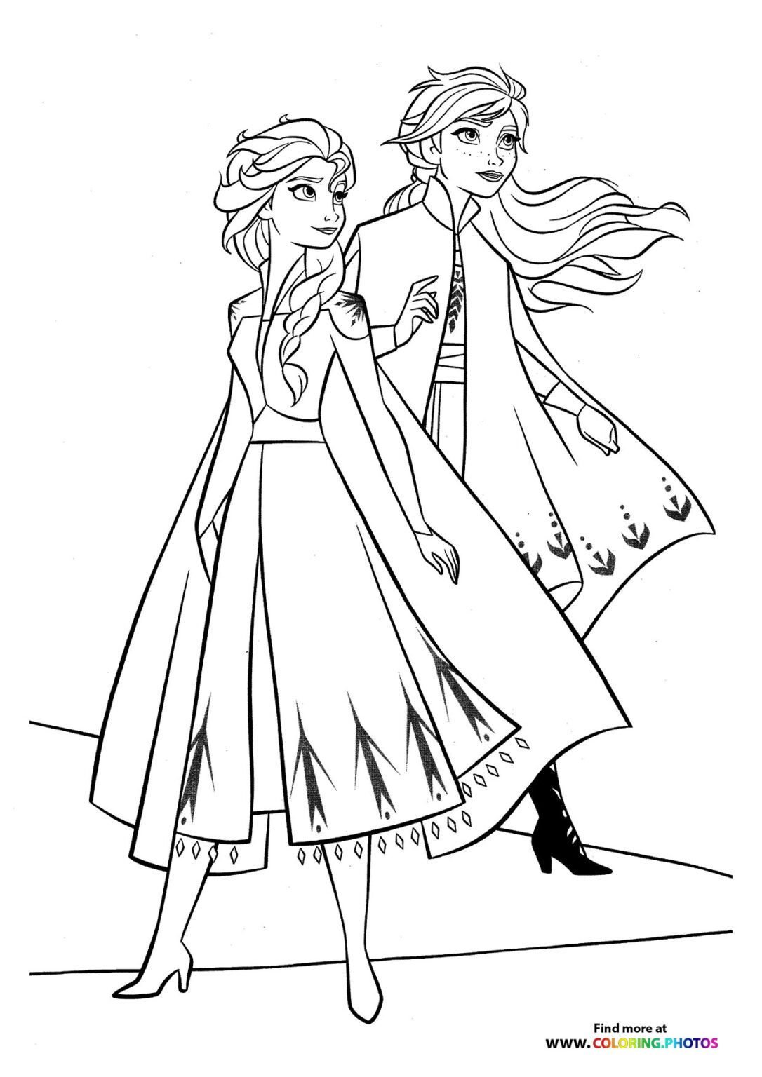 Frozen Elsa - Coloring Pages for kids | Easy Print or Download