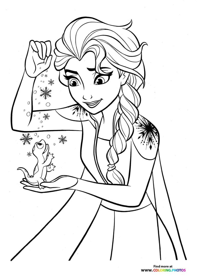 Elsa from Frozen - Coloring Pages for kids | Free and easy print