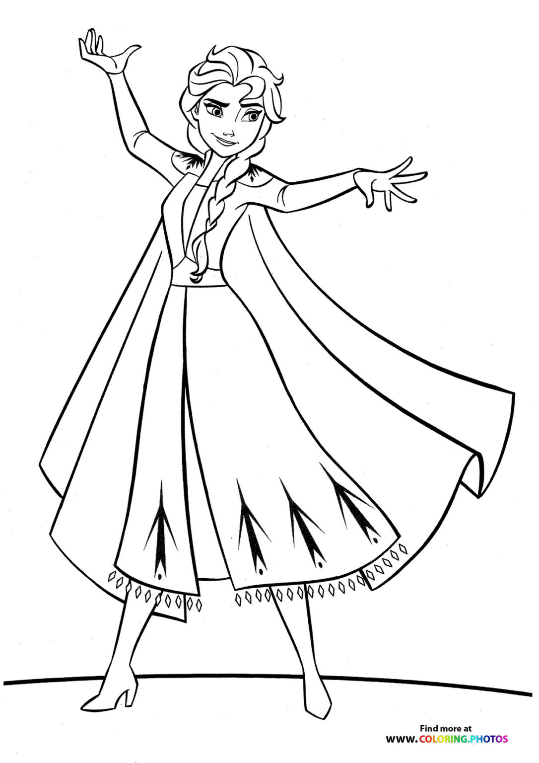 Elsa from Frozen - Coloring Pages for kids | Free and easy print