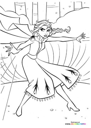 Elsa using her magic