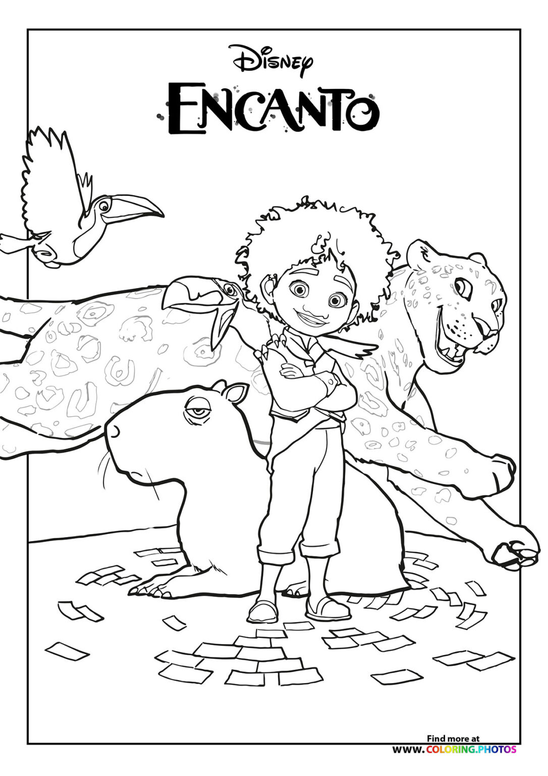 encanto family coloring page