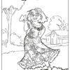 Encanto Mirabel Madrigal with a butterfly coloring page