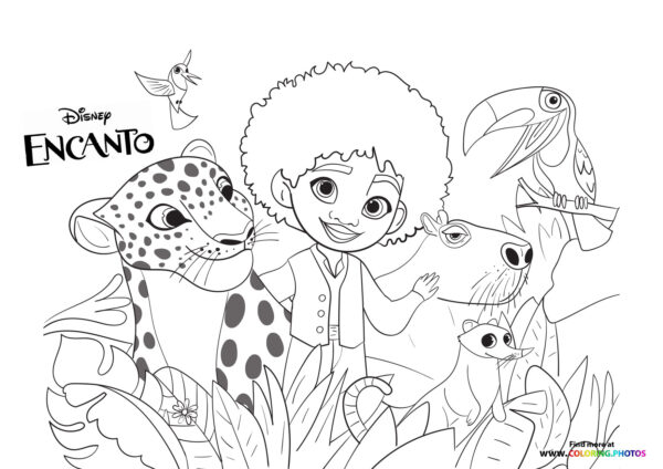 Encanto animals coloring page
