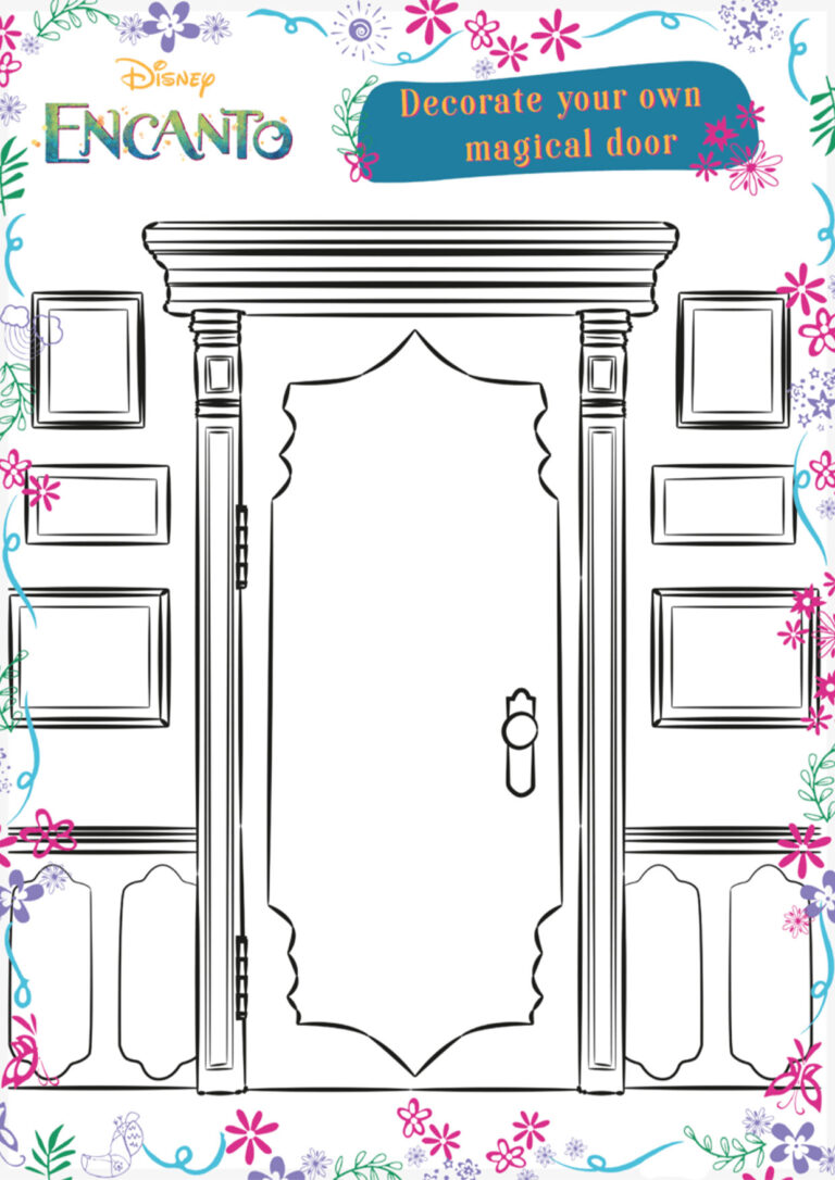 Encanto magical doors to decorate Coloring Pages for kids