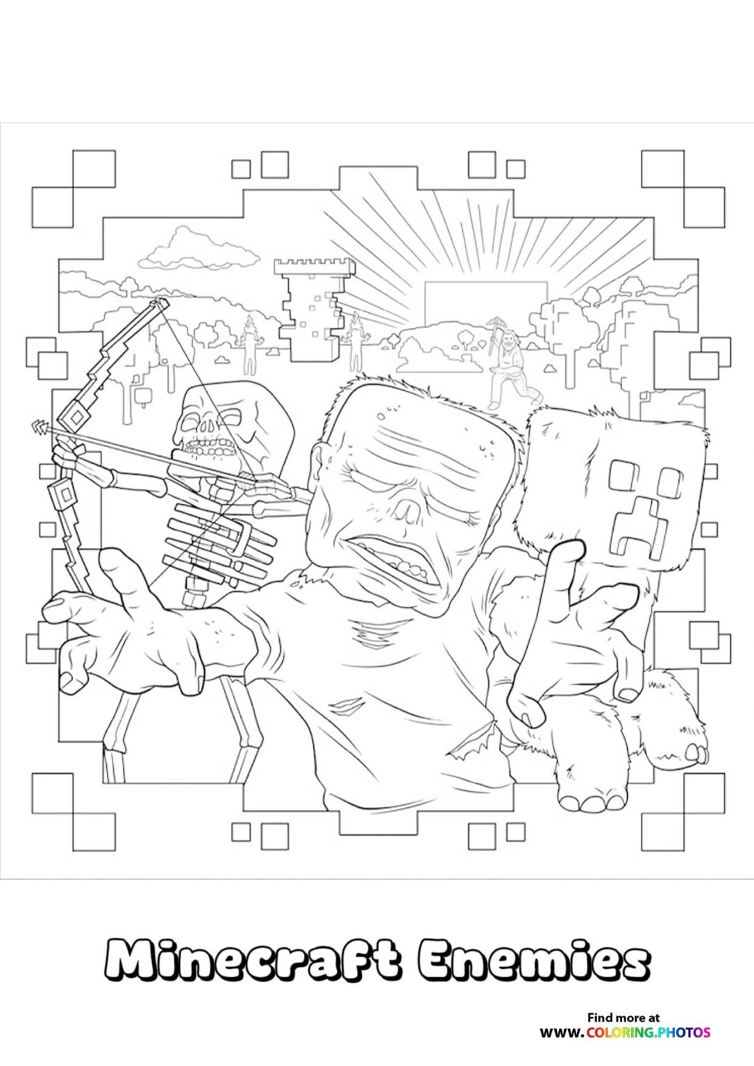Minecraft Movie - Coloring Pages for kids