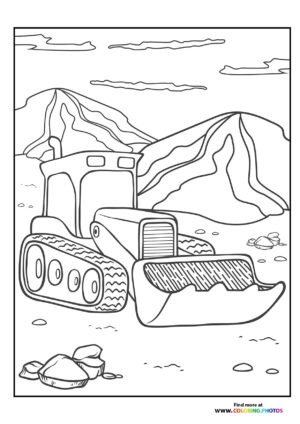 Excavator in ruins
