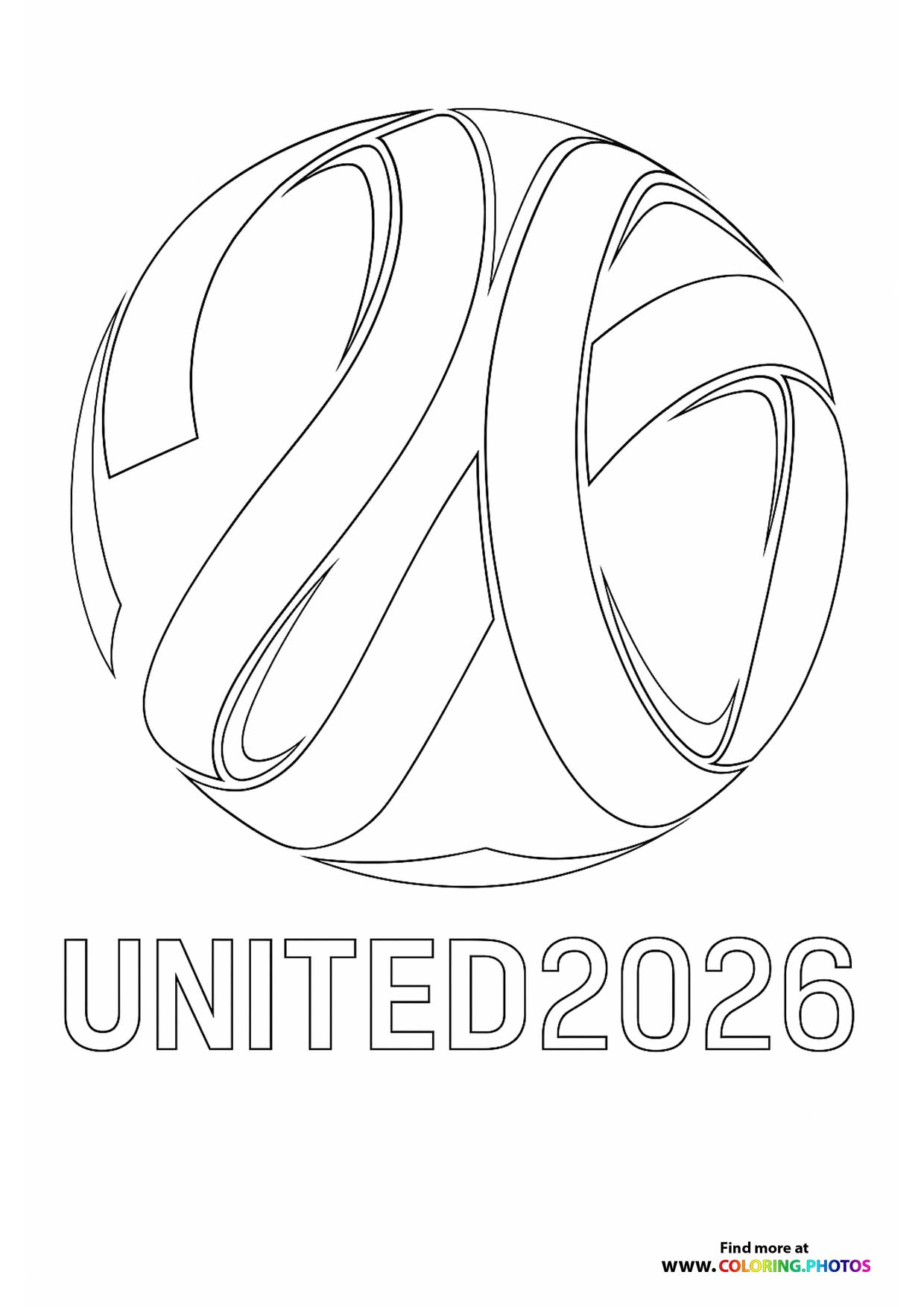 FIFA World Cup 2026 Logo Coloring Pages For Kids