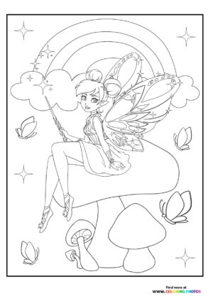 Fairy on mushroom