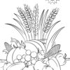 Fall fruit harvest coloring page